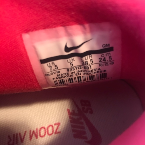 Nike Bruin Skateboarding High, Rush Pink, 7.5 - Picture 6 of 6